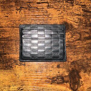 KITH Black Monogram Leather Card Holder